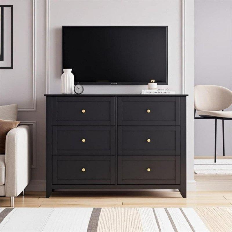 Meşe 6 Çekmeceli Modern Şifonyer - 120 cm - 298934
