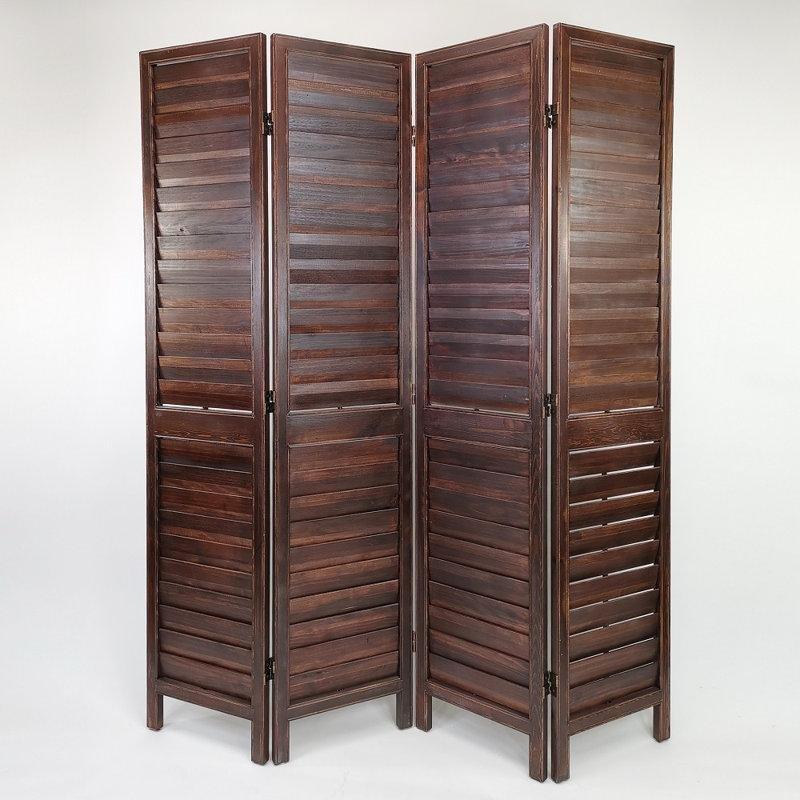 Meşe Masif Ahşap Katlanır Çıtalı Paravan - 214x183 cm - 321304