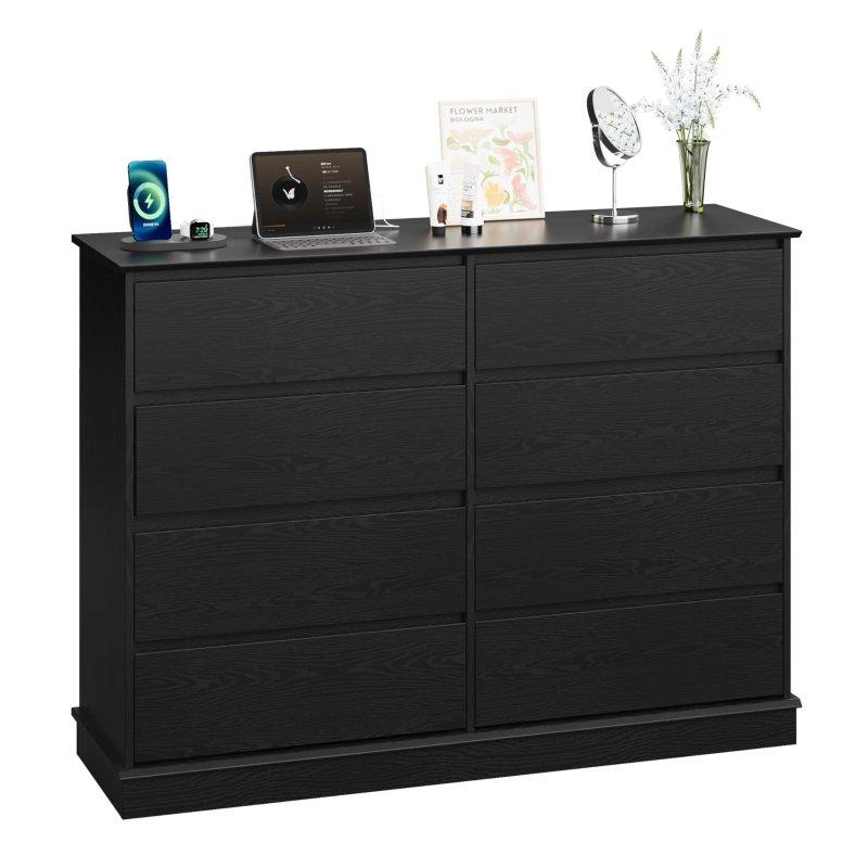 Meşe MDF 8 Çekmeceli Geniş Şifonyer - 302298