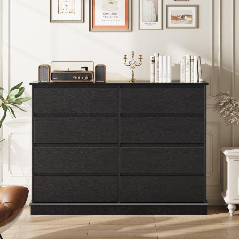Meşe MDF 8 Çekmeceli Geniş Şifonyer - 302298