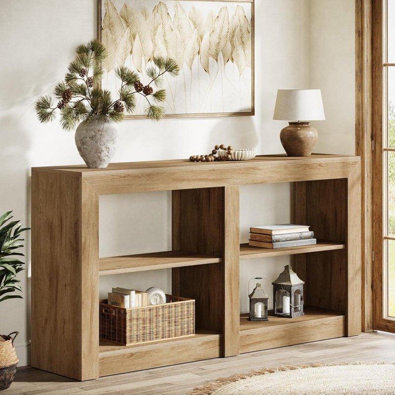 Meşe Rengi MDF 4 Bölmeli Rustik Dresuar - 151 cm - 331117 Meşe Rengi MDF 4 Bölmeli Rustik Dresuar - 151 cm - 331117