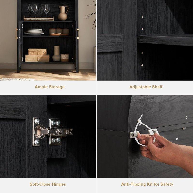 Meşe Rengi MDF Kemerli ve Ayarlanabilir Raflı Kitaplık - 320366