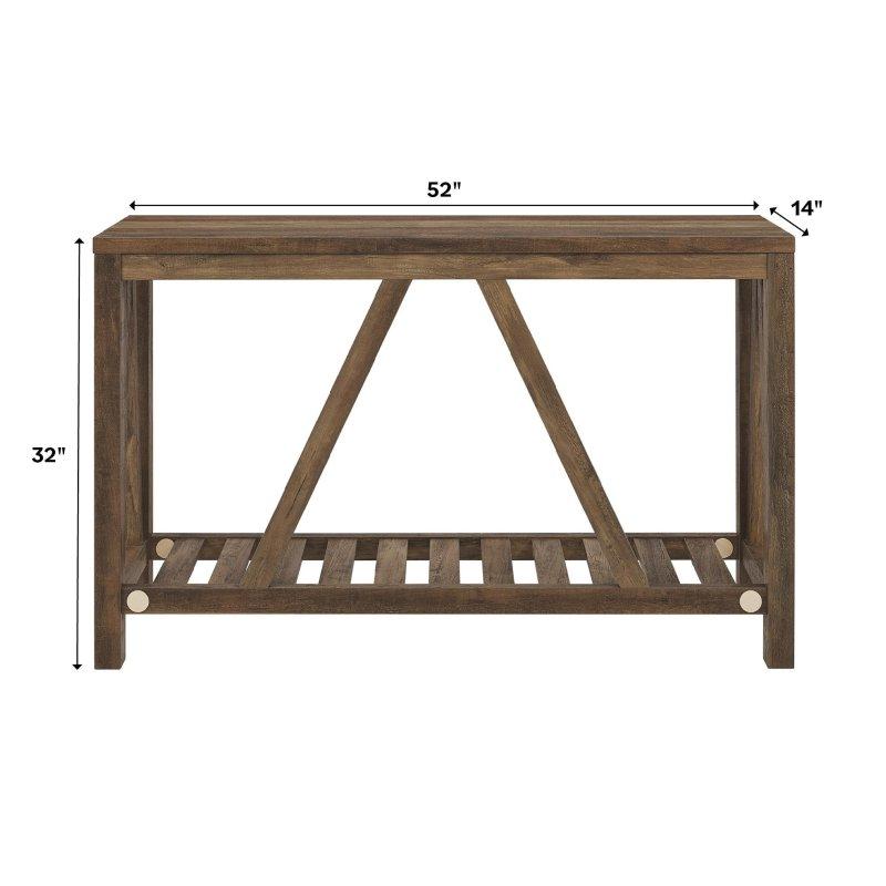 Meşe Rengi MDF Raflı A-Çerçeve Dresuar - 133x36x82 cm - 330982