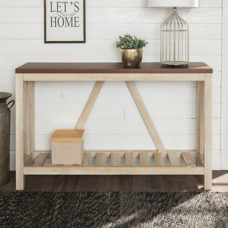 Meşe Rengi MDF Raflı A-Çerçeve Dresuar - 133x36x82 cm - 330982