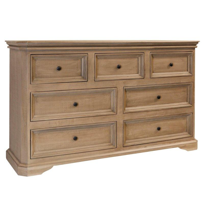 Meşe Rengi MDF ve Çam Ağacı 7 Çekmeceli Geleneksel Şifonyer - 181 cm - 297912 Meşe Rengi MDF ve Çam Ağacı 7 Çekmeceli Geleneksel Şifonyer - 181 cm - 297912