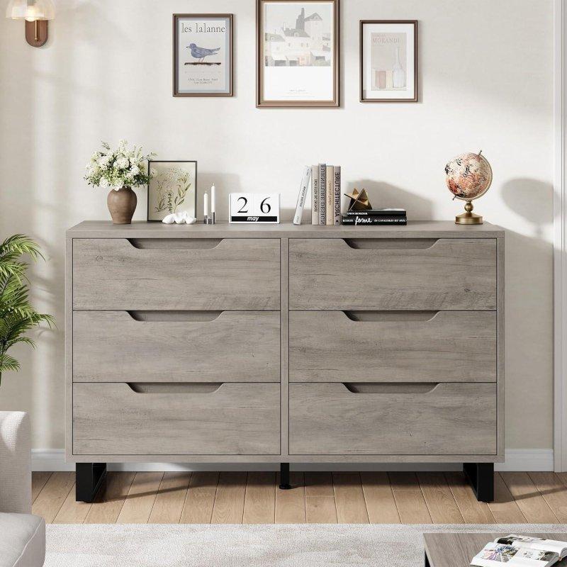 Meşe ve MDF Üst Üniteli 8 Çekmeceli Modern Şifonyer - 302488