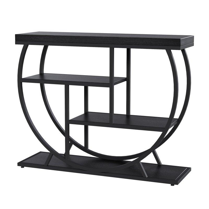 Metal Ayaklı Ahşap 4 Raflı Modern Dresuar - 100 cm - 331569