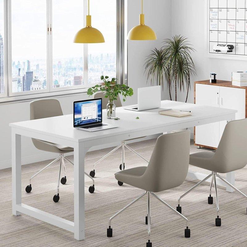 Metal Ayaklı MDF Geniş Dikdörtgen Ofis Masası - 327790
