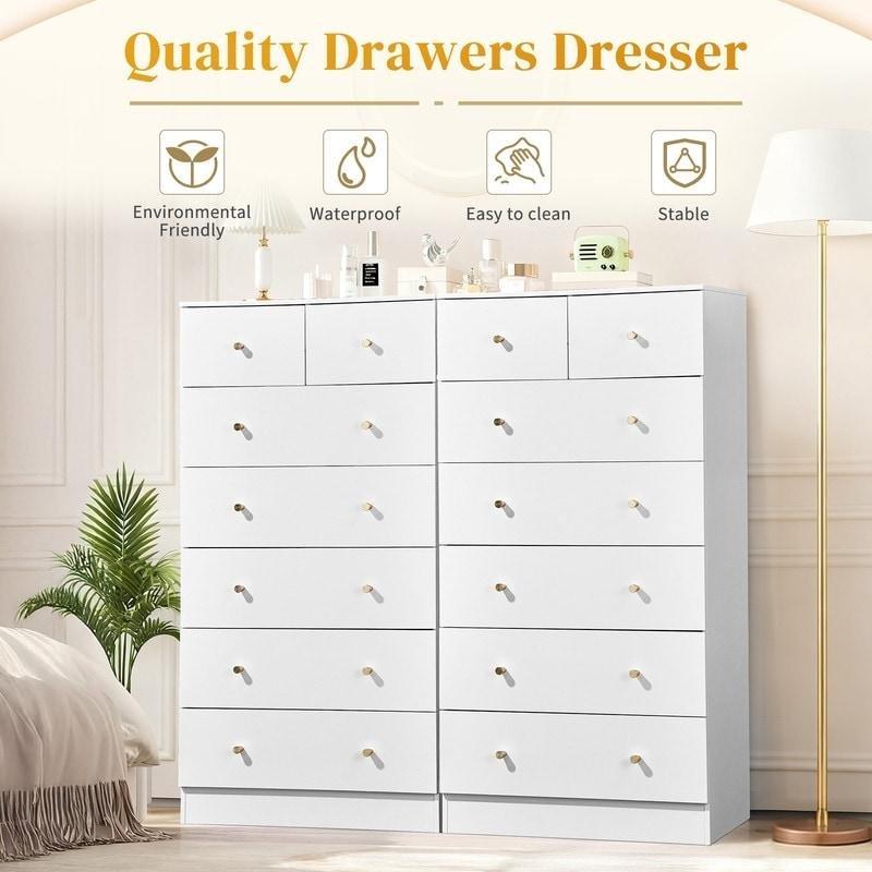 Metal Çerçeveli 7 Çekmeceli MDF Dikey Şifonyer - 305736
