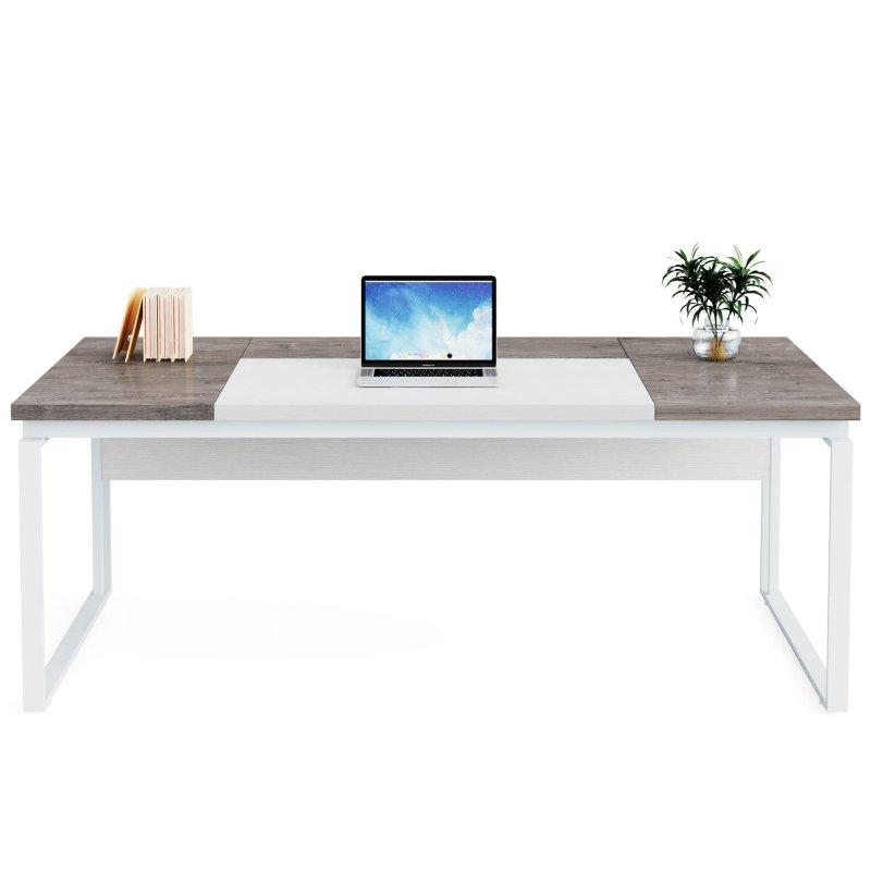 Metal Çerçeveli Modern Ahşap Yönetici Ofis Masası - 160 cm - 326622