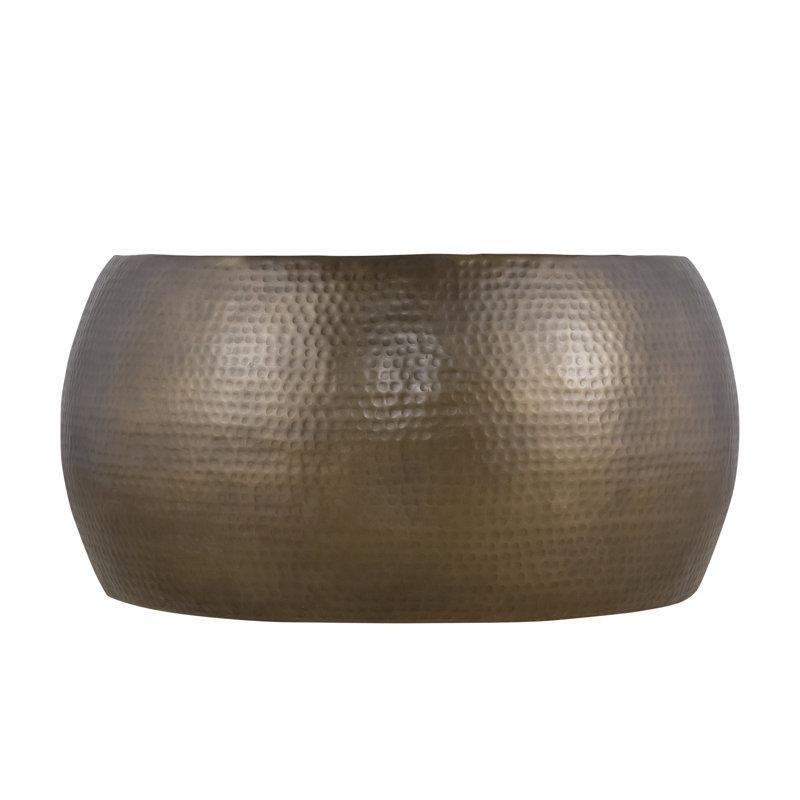 Metal El Dövmesi Tambur Yuvarlak Orta Sehpa - 82 cm - 245834