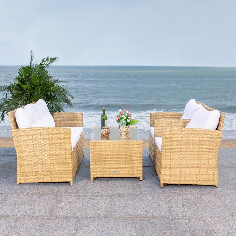 Metal İskeletli Rattan Minderli 4 Parça Bahçe Takımı - 276063