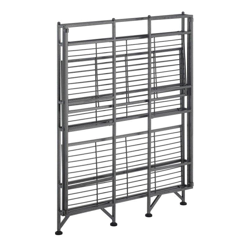 Metal Katlanabilir 3 Raflı Geniş Kitaplık - 65x29x83 cm - 316092