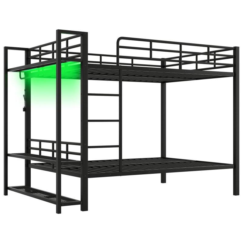 Metal LED Işıklı Raflı Askılı Ranza - 222x142 cm - 250742