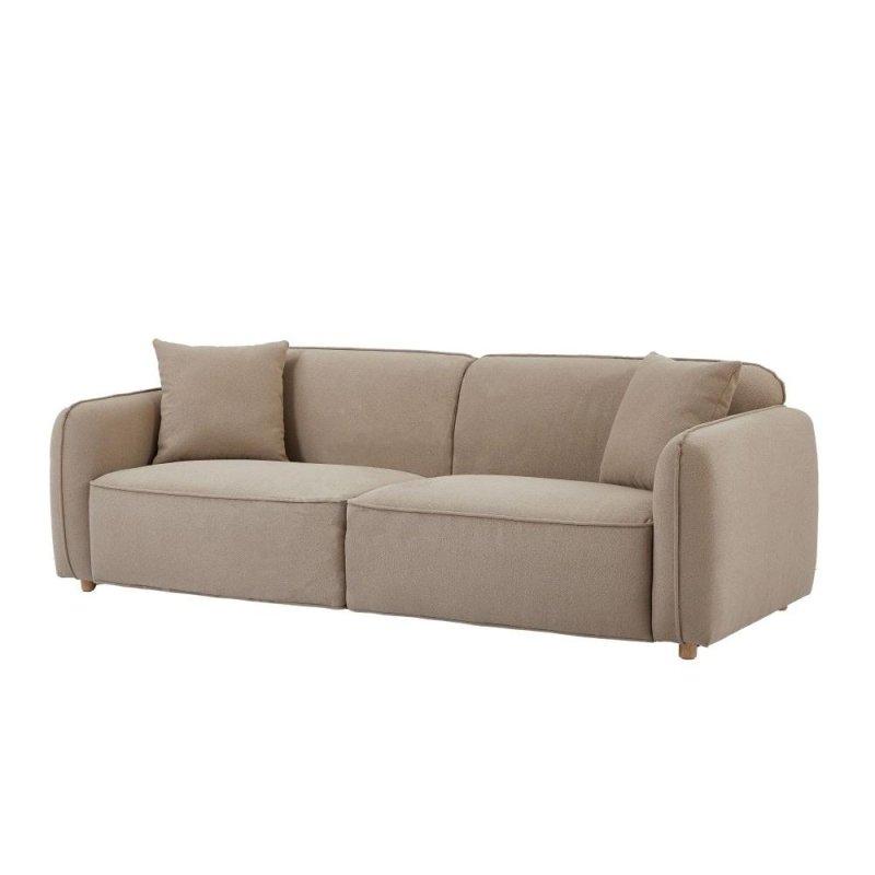 Metal Polyester Yataklı 3 Kişilik Kıvrımlı Kollu Bohem Koltuk - 231 cm - 282952