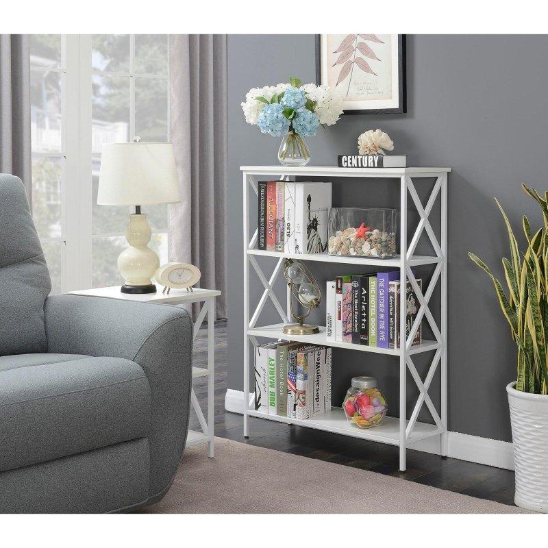 Metal ve MDF 4 Raflı Kitaplık - 81x31x106 cm - 312780