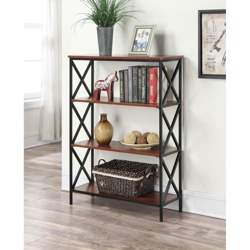 Metal ve MDF 4 Raflı Kitaplık - 81x31x106 cm - 312780 Metal ve MDF 4 Raflı Kitaplık - 81x31x106 cm - 312780