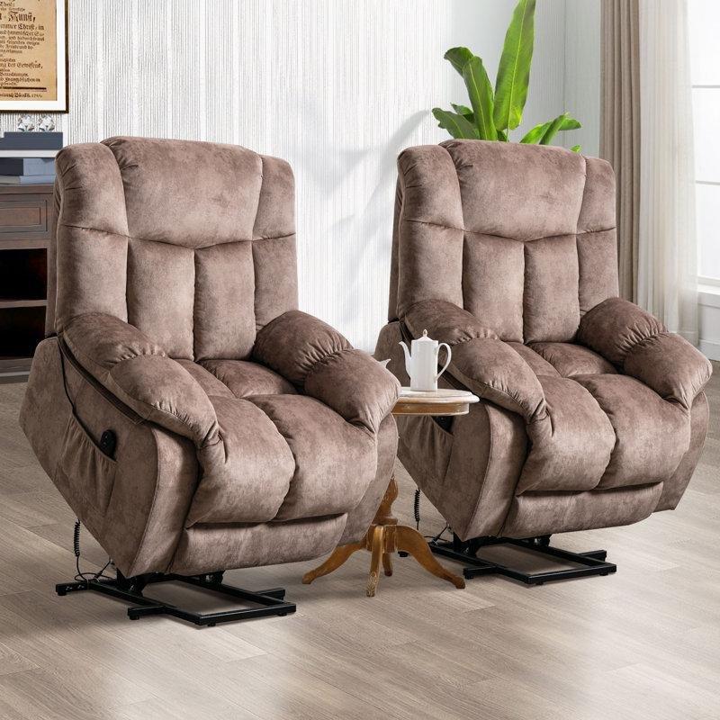 Mikrosüet Uzaktan Kumandalı Asansörlü 2li Set Baba Koltuğu - 93 cm - 322122