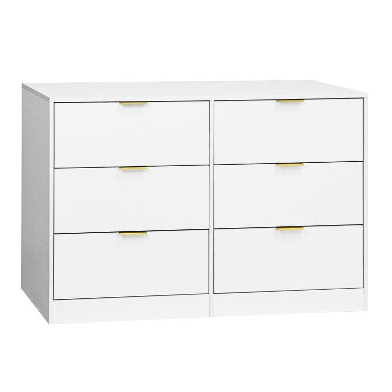 Modern Ahşap 6 Çekmeceli Yatay Şifonyer - 298691