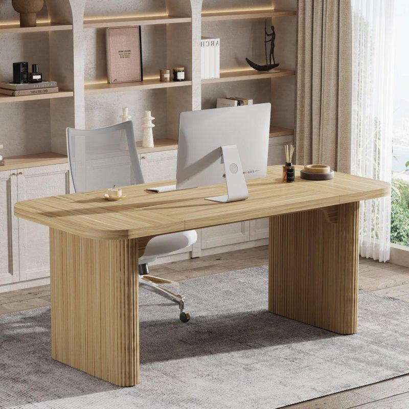 Modern Ahşap Dikdörtgen Ofis Masası - 161 cm - 326558