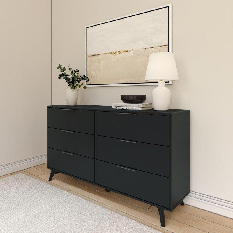 Modern Masif Çam Ağacı 6 Çekmeceli Şifonyer - 294840