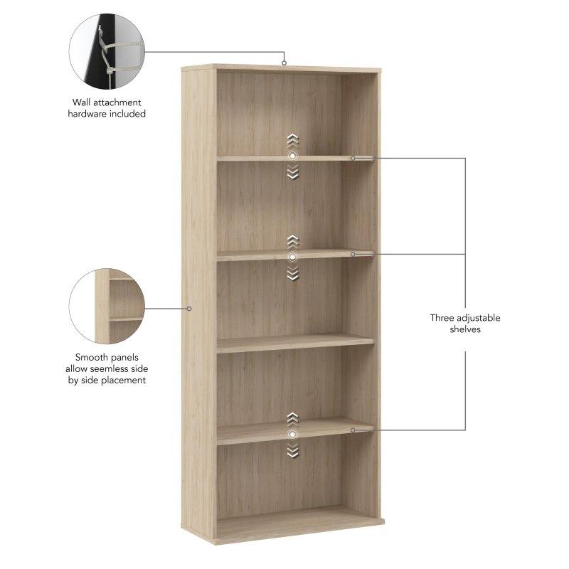 Modern MDF 5 Raflı Ayarlanabilir Kitaplık - 313717