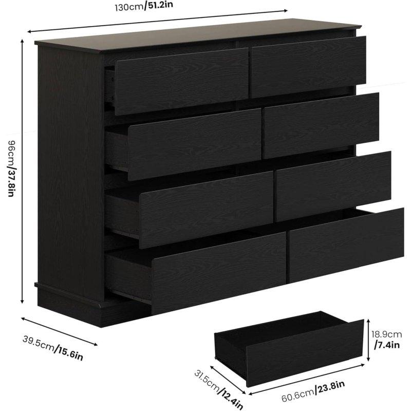 Modern MDF 8 Çekmeceli Yatay Şifonyer - 299146