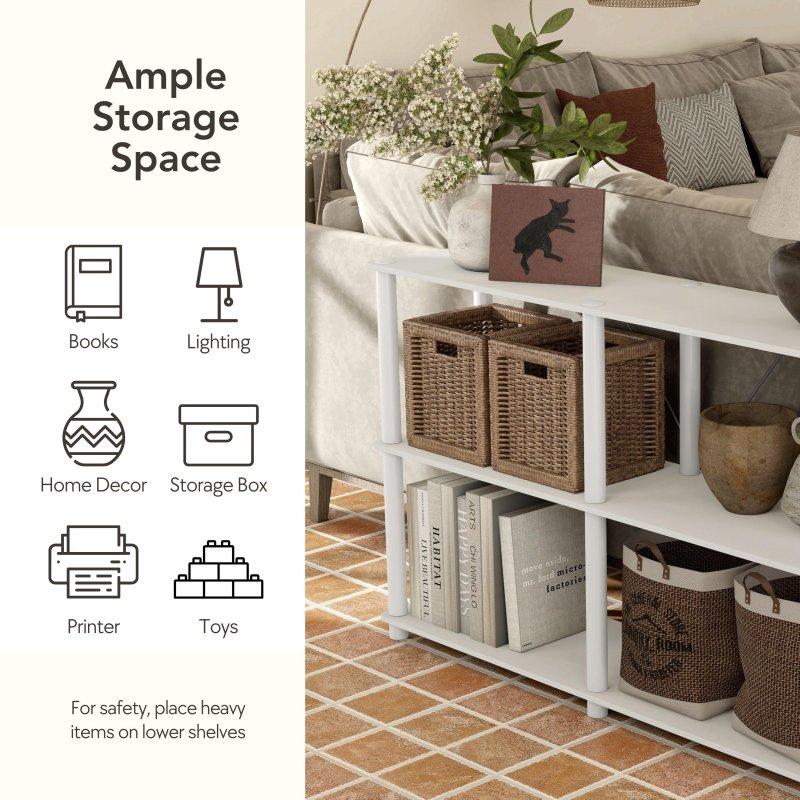 Modern Tasarım Metal Destekli Çok Amaçlı Küp Kitaplık - 320658