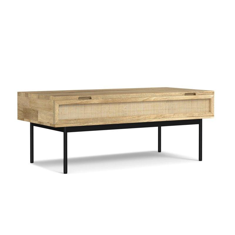Natural Masif Mango Ağacı Asansörlü Akıllı Sehpa - 117 cm - 253621