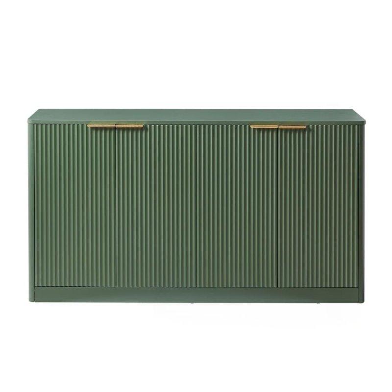 Naturel Ahşap 4 Kapaklı Dalga Desenli Bohem Konsol - 150 cm - 324911