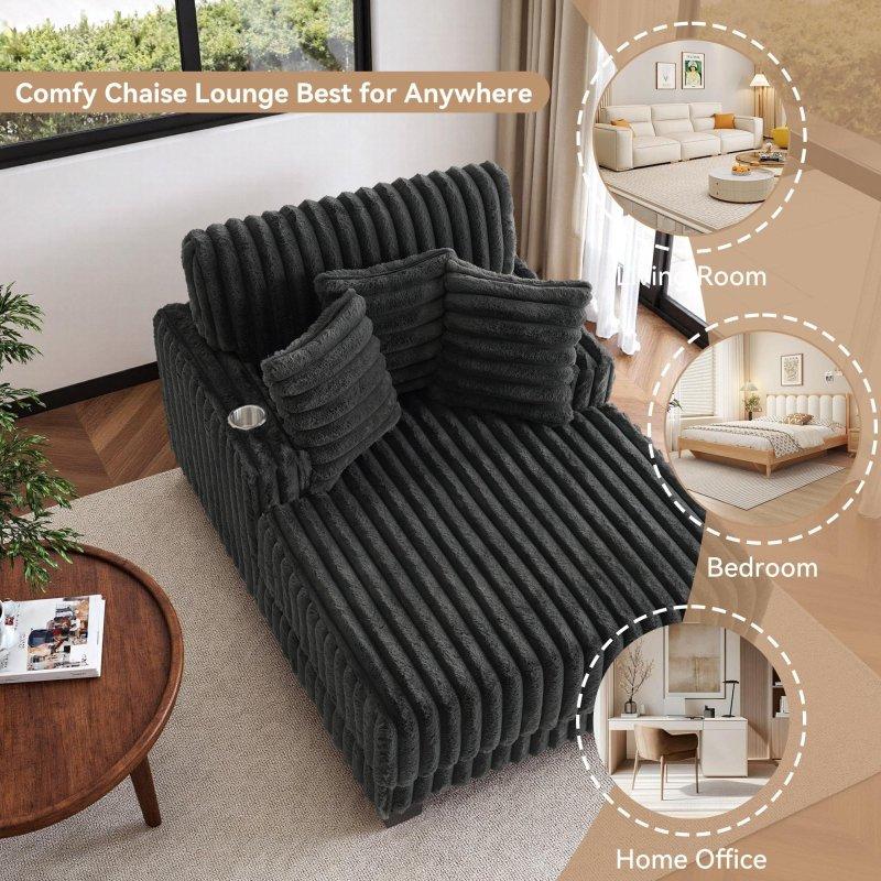 Pamuklu Flanel Kumaş Bardaklıklı Yastıklı 2li Set Bohem Koltuk - 283126