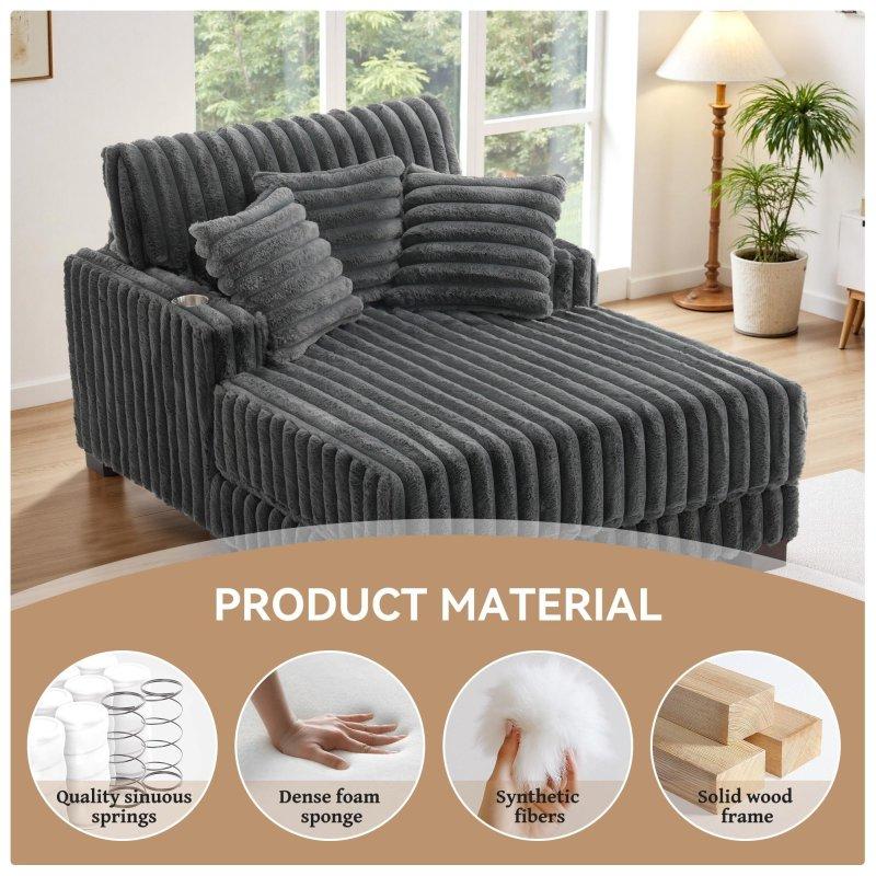 Pamuklu Flanel Kumaş Bardaklıklı Yastıklı 2li Set Bohem Koltuk - 283126 Pamuklu Flanel Kumaş Bardaklıklı Yastıklı 2li Set Bohem Koltuk - 283126