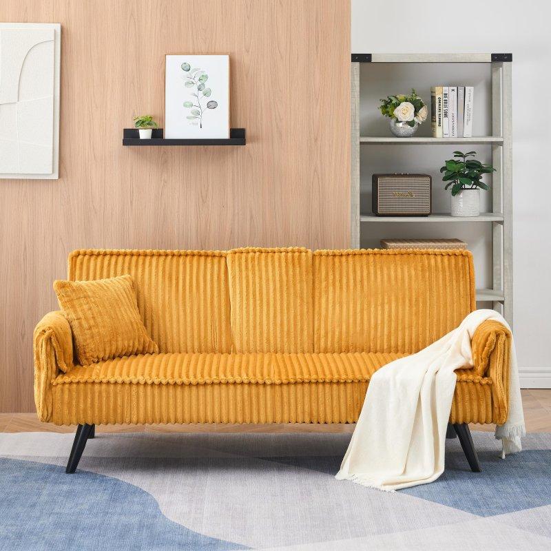 Pembe Kadife Bardaklıklı Kare Kollu Bohem Koltuk - 288380