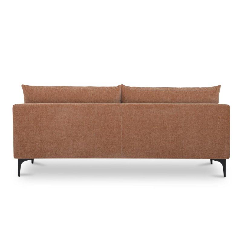 Pembe Polyester Çıkarılabilir Minderli Siyah Çelik Ayaklı Bohem Koltuk - 204 cm - 288384