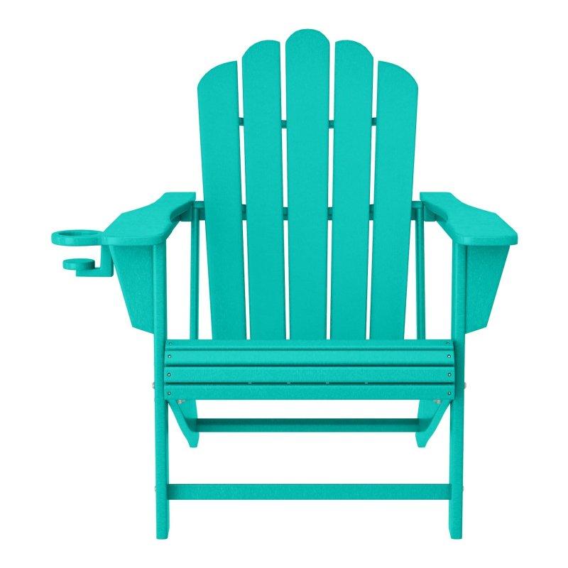 Plastik Adirondack Tasarım Puf ve Yan Sehpalı 12 Parça Bahçe Takımı - 274339