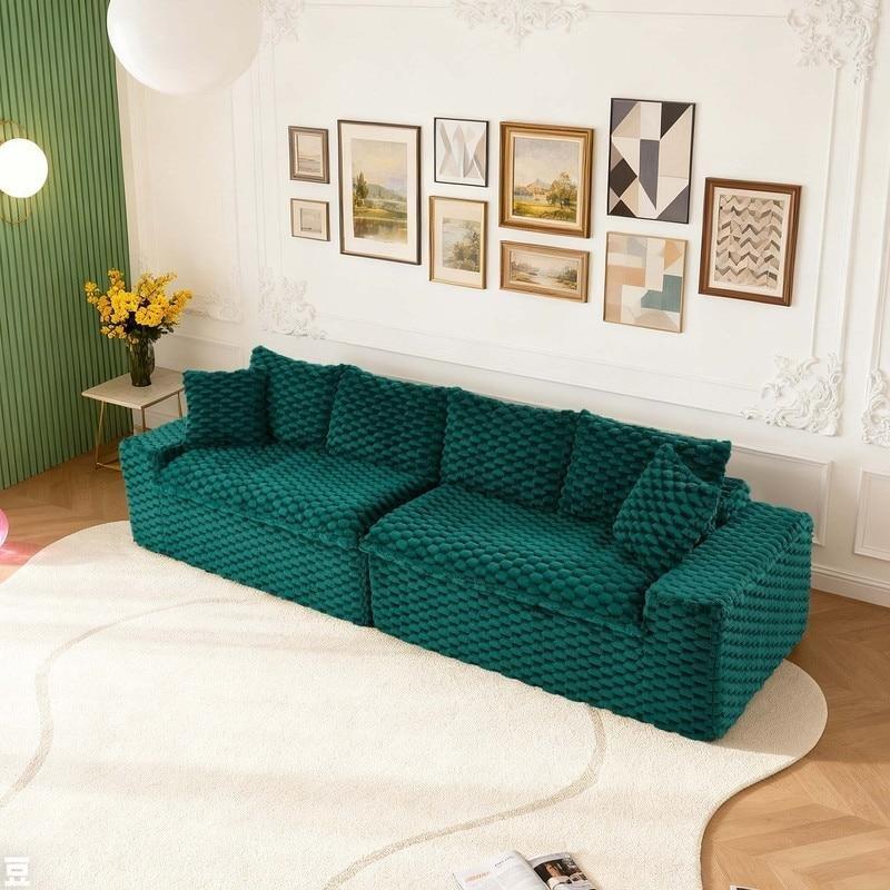 Polyester Kadife Modüler El Yapımı Bohem Koltuk - 305 cm - 279742
