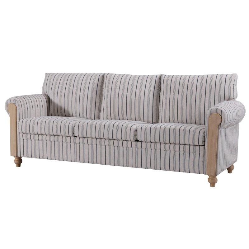 Polyester Karışımı Kıvrık Kollu 3 Kişilik Bohem Koltuk - 214 cm - 292185