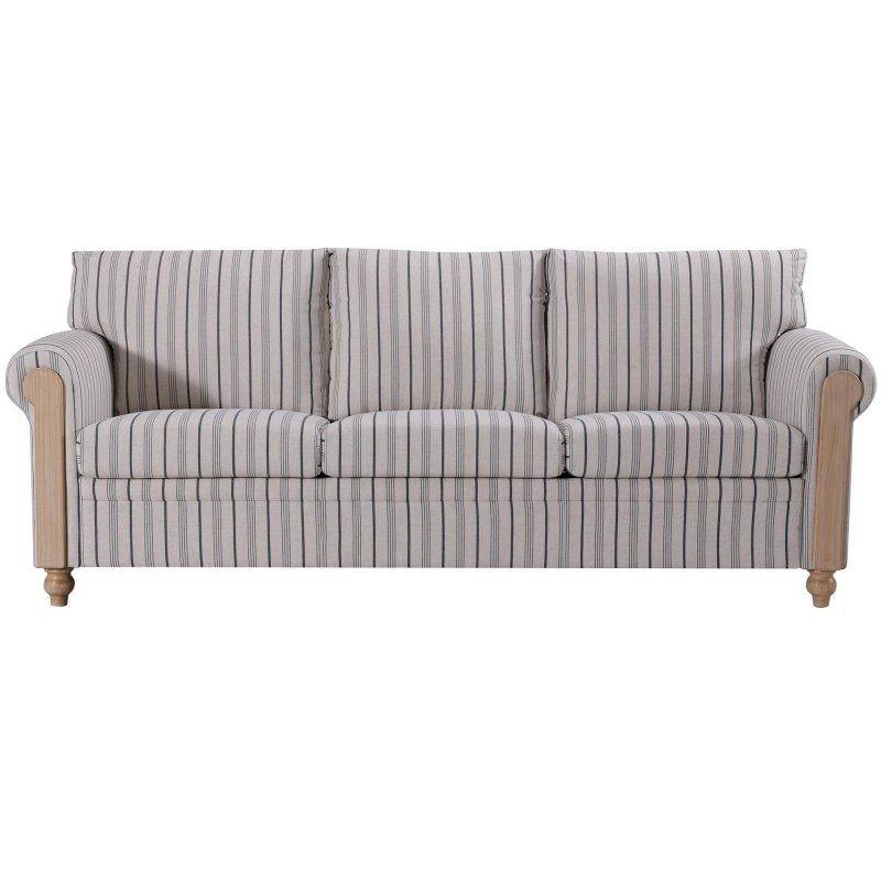 Polyester Karışımı Kıvrık Kollu 3 Kişilik Bohem Koltuk - 214 cm - 292185