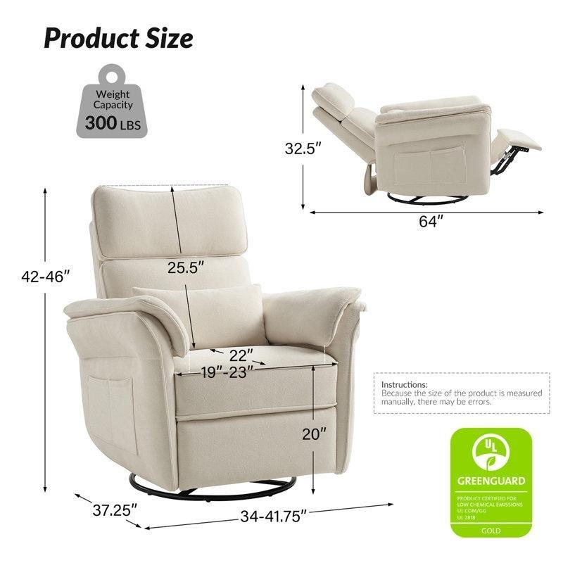 Polyester Kumaş Ayarlanabilir Başlıklı Elektrikli Döner Sallanır USB Portlu Baba Koltuğu - 322826
