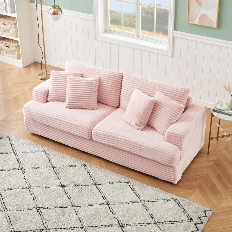 Polyester Kumaş Kapitoneli El Yapımı 3 Kişilik Bohem Koltuk - 202 cm - 277433