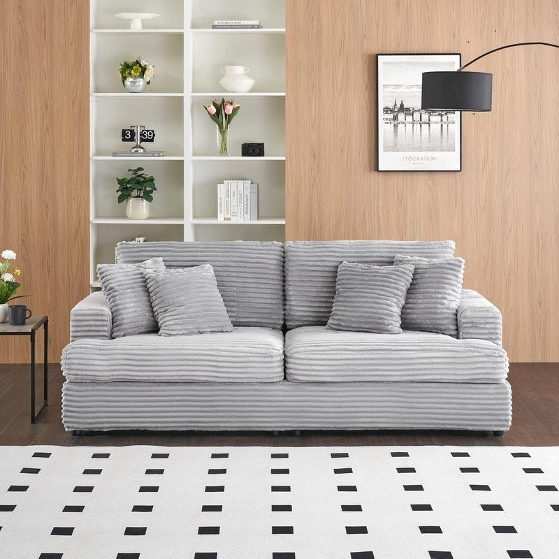 Polyester Kumaş Kapitoneli El Yapımı 3 Kişilik Bohem Koltuk - 202 cm - 277433
