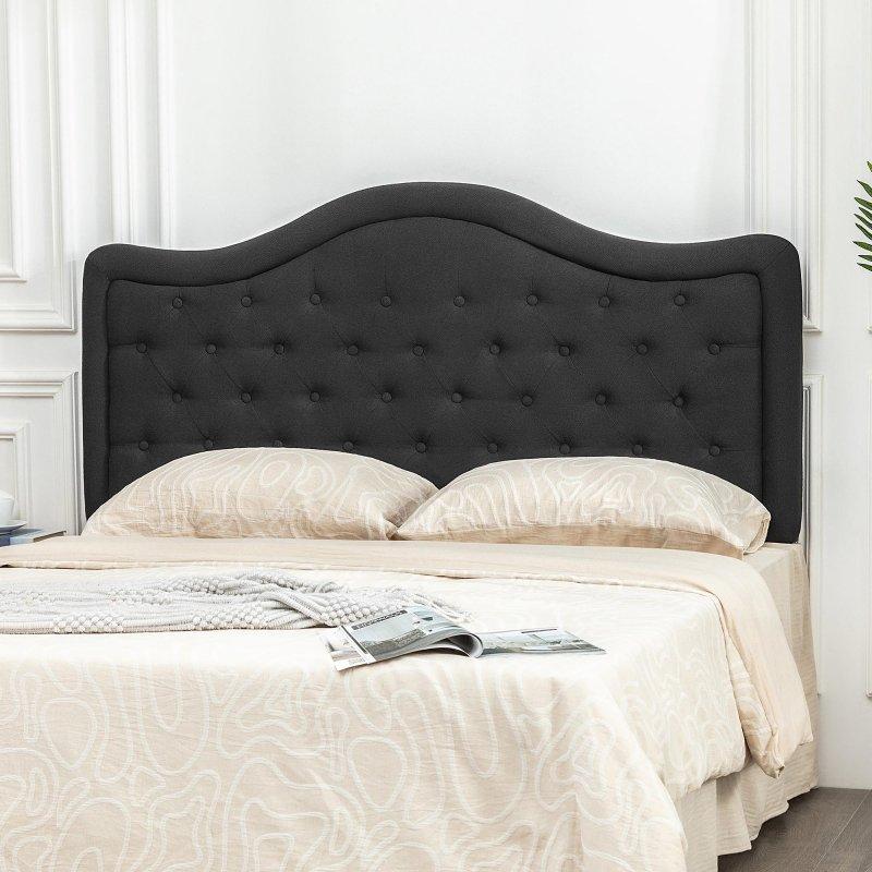 Polyester Kumaş Kapitoneli Yüksekliği Ayarlanabilir Metal Ayaklı Yatak Başlığı - 162 cm - 334707