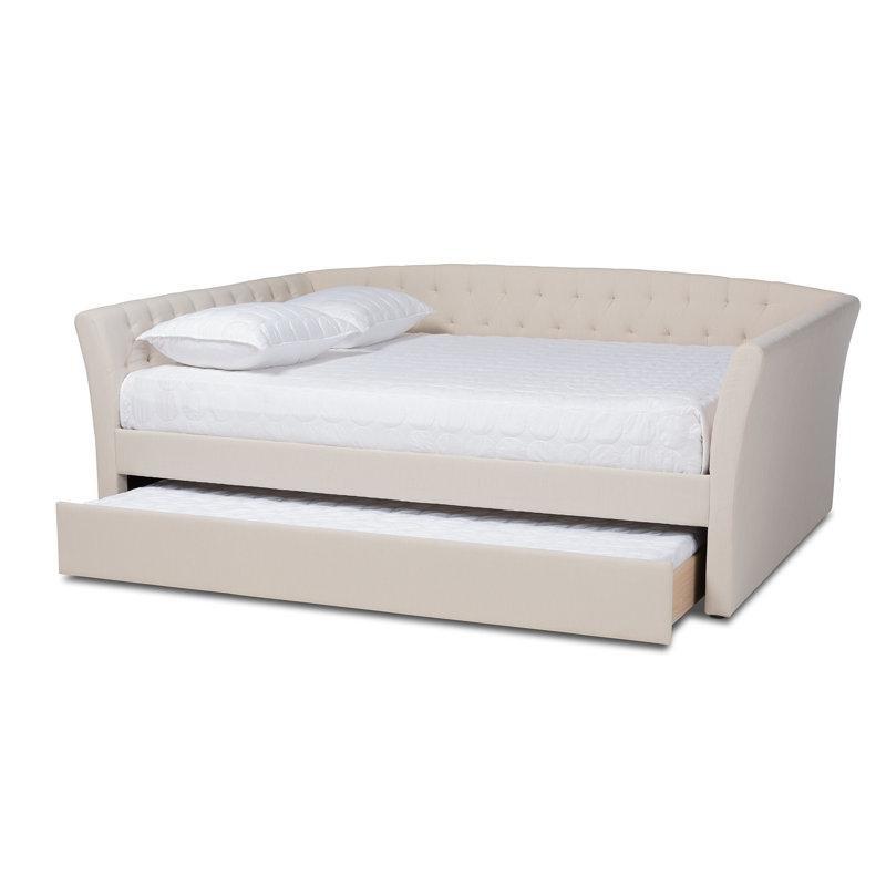 Polyester Kumaş Kaplı Kapitoneli Yavru Yataklı Karyola - 161x232 cm - 328492