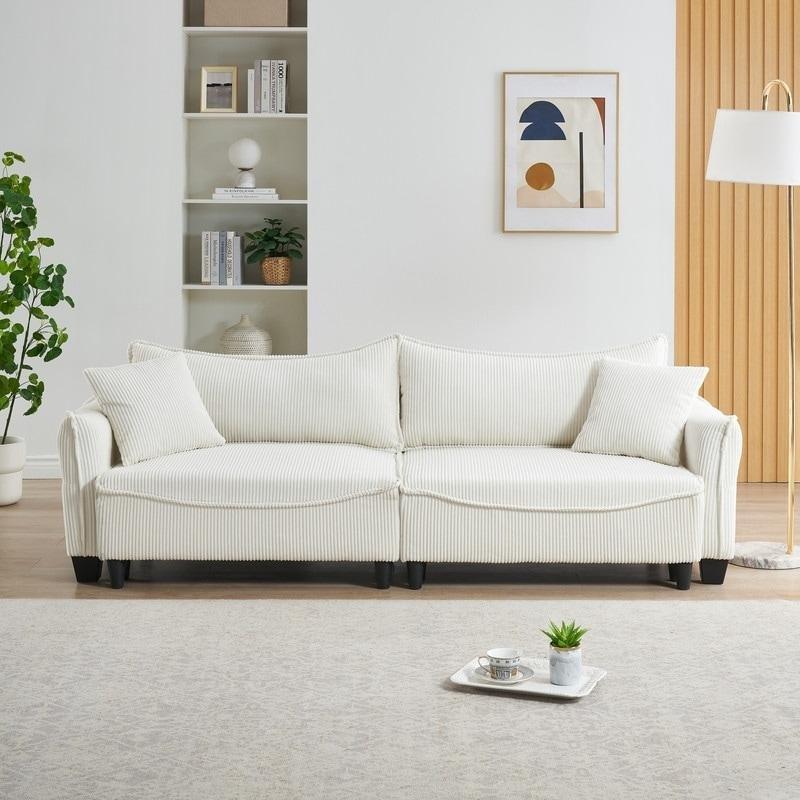 Polyester Kumaş Yataklı Üç Kişilik Yuvarlak Kollu Bohem Koltuk - 224 cm - 279503 Polyester Kumaş Yataklı Üç Kişilik Yuvarlak Kollu Bohem Koltuk - 224 cm - 279503