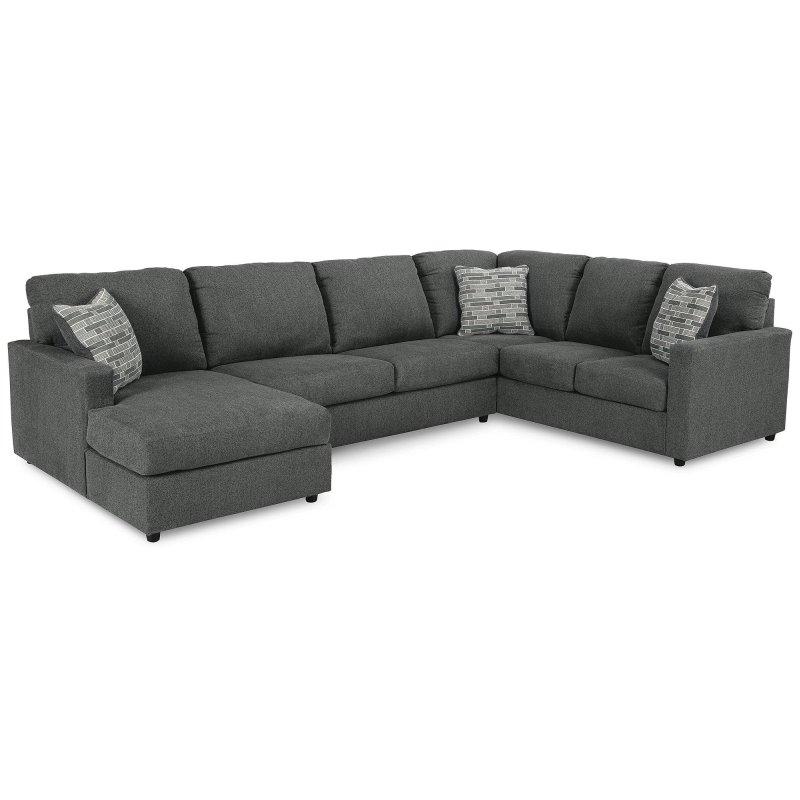 Polyester U Şeklinde Şezlonglu Köşe Koltuk - 354x227 cm - 256888