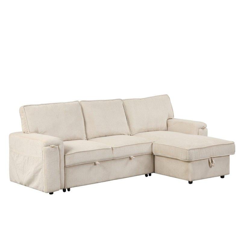 Polyester Yataklı Bardaklıklı ve Saklama Cepli Köşe Koltuk - 245x151 cm - 258153