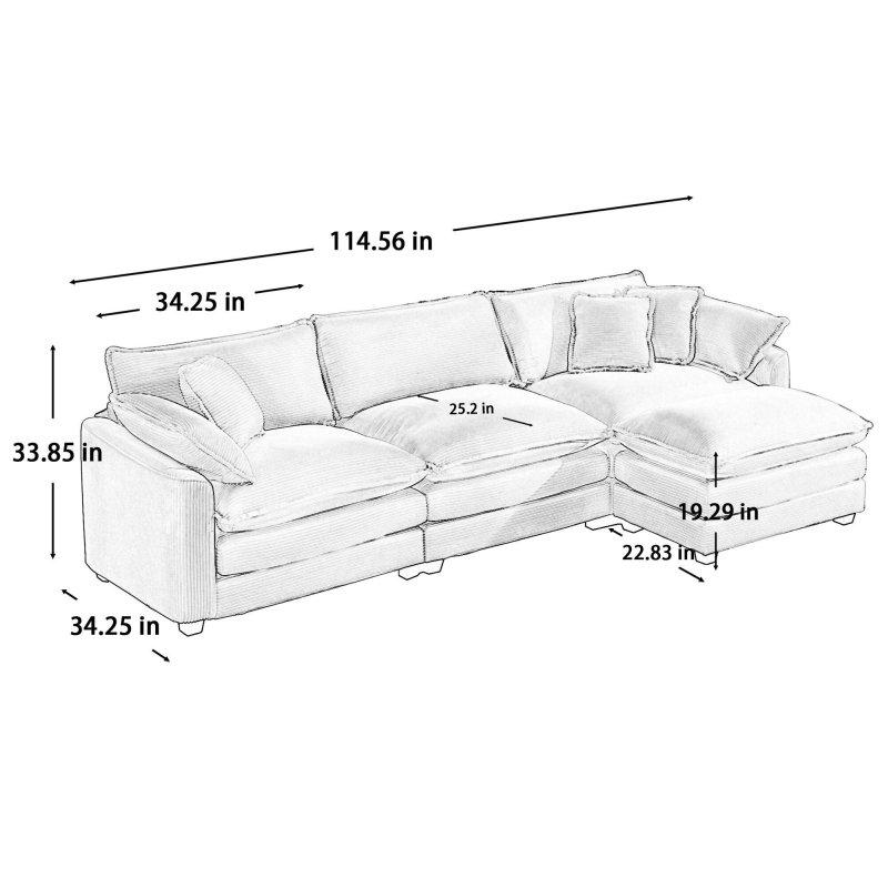 Puflu Modüler Fitilli Kumaş Bohem Koltuk - 278909