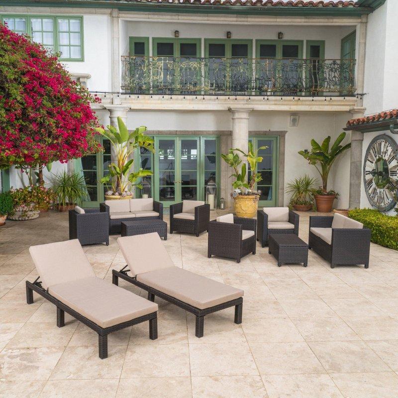 Rattan 10 Parça Minderli Bahçe Takımı - 269728