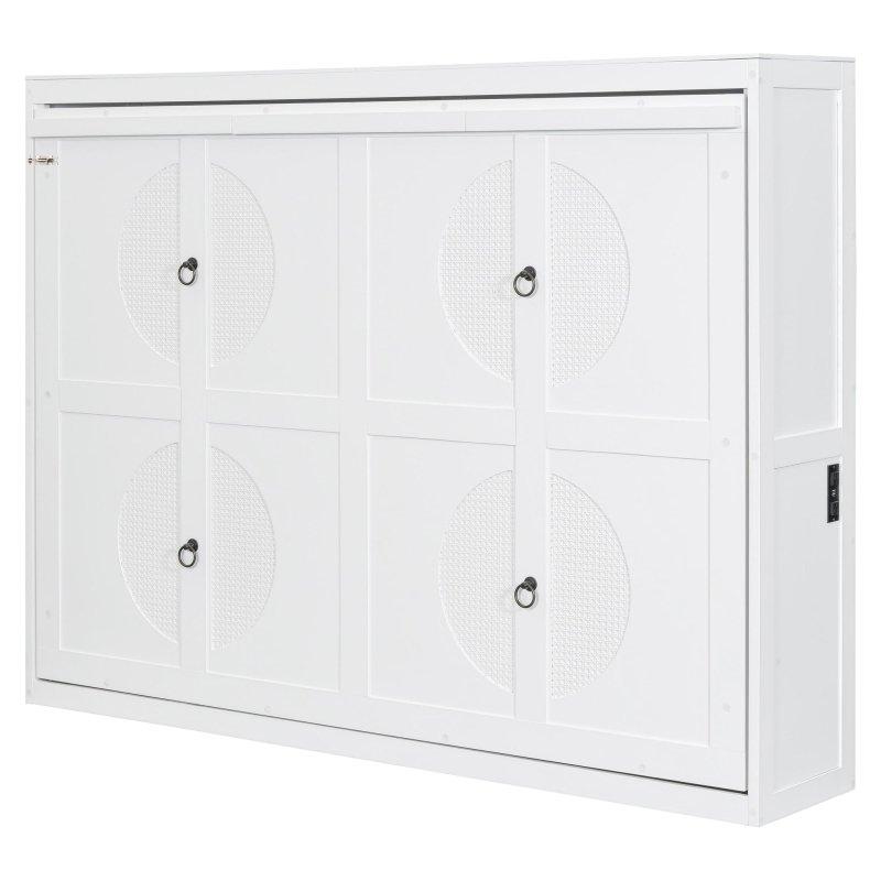 Rattan Desenli Ahşap Güç Üniteli Amortisörlü Duvar Yatağı - 264906