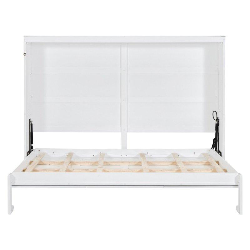 Rattan Desenli Ahşap Güç Üniteli Amortisörlü Duvar Yatağı - 264906